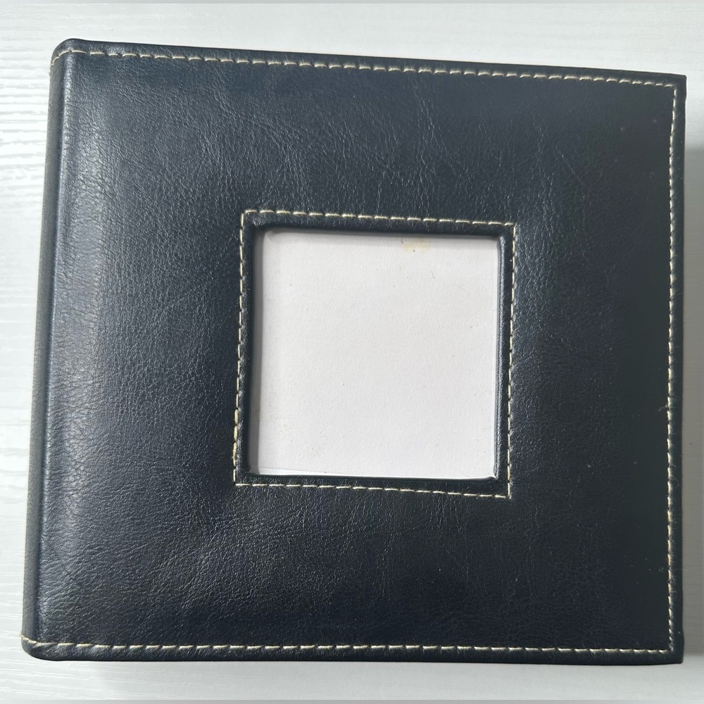 Black Photo Album with Stitch Lining